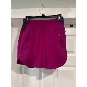 Athleta Fairway Golf Skort 16" Maroon/Fuchsia Size Small - Like New